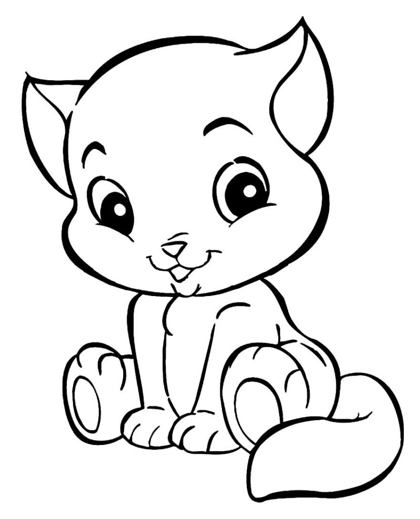 Desenhos de Gatinhos Fofos para colorir