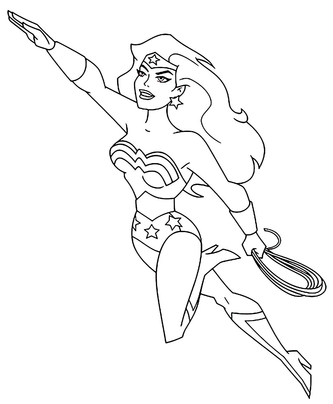 Desenhos da Mulher-Maravilha para colorir - Bora Colorir