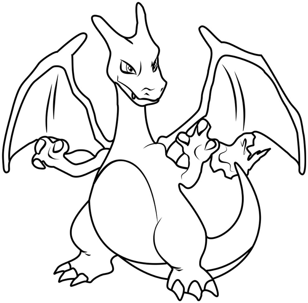 Desenhos para colorir - Charizard - Pokémon