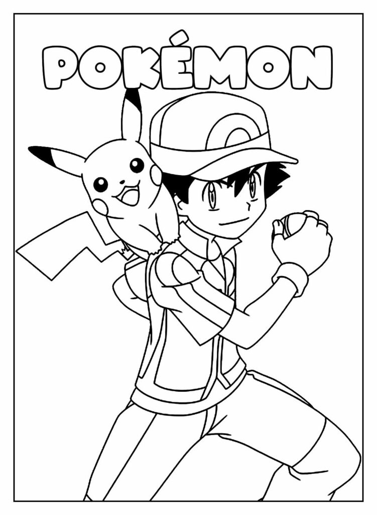 Desenho Educativo de Pokémon para colorir