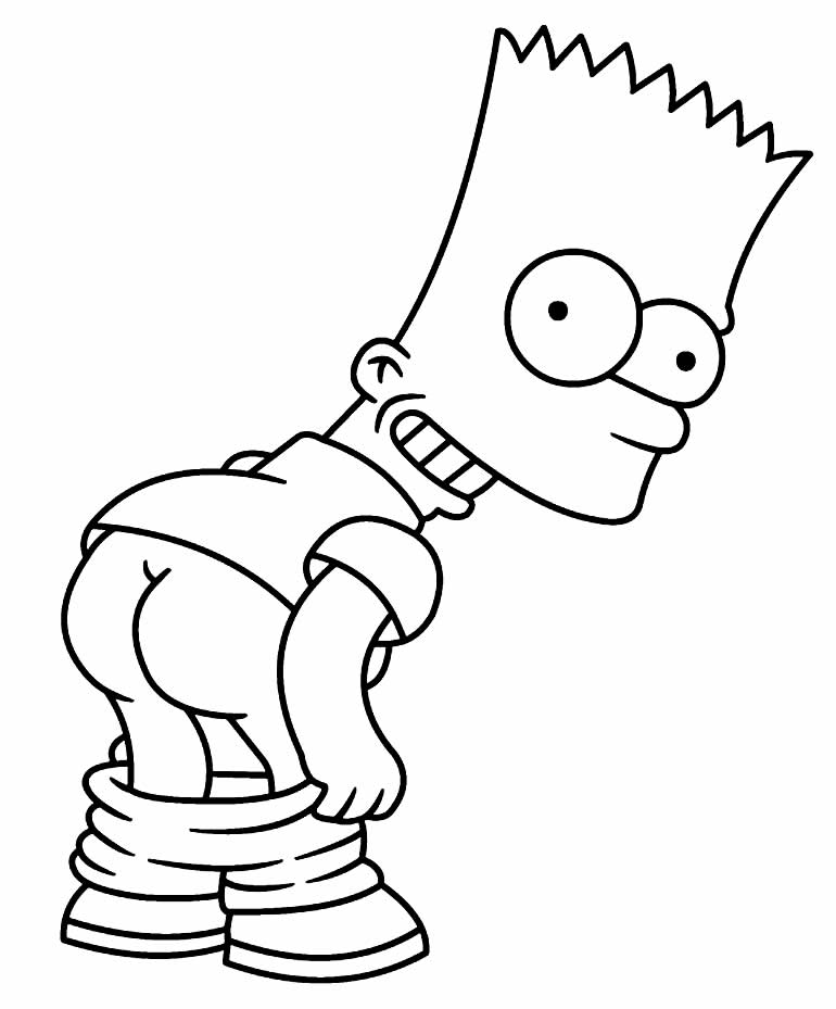 Desenho de Bart Simpson para colorir