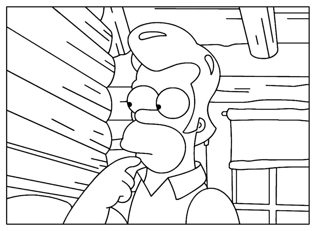 Desenho de Simpson para colorir