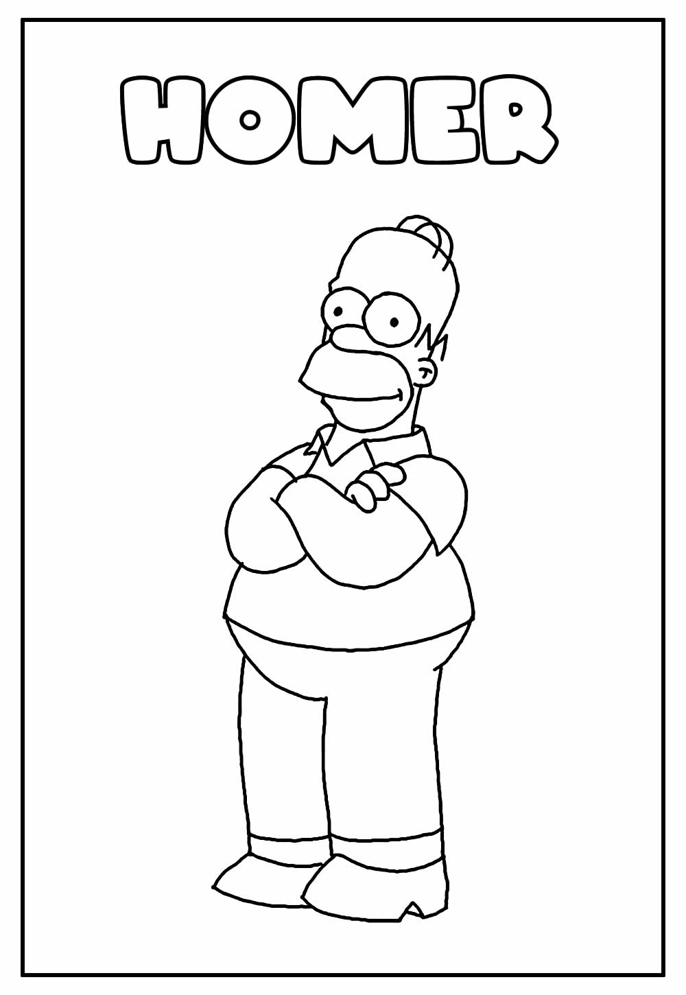 Desenhos para colorir Homer Simpson