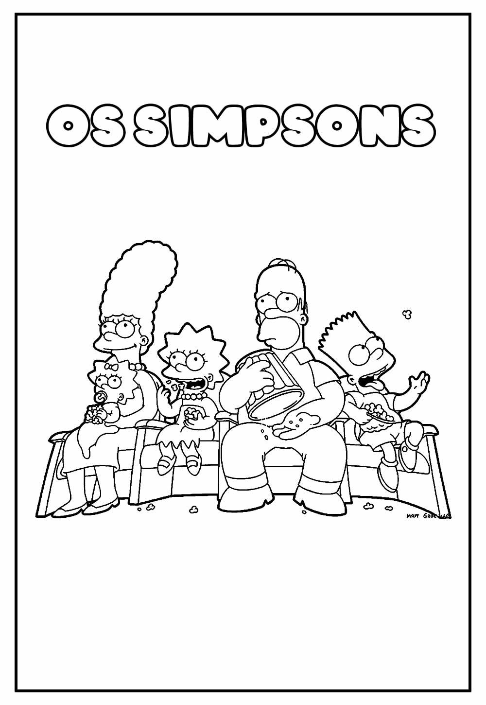 Desenhos Educativos dos Simpsons para colorir