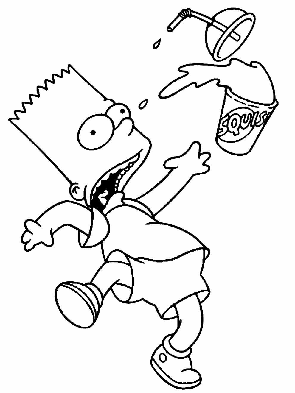 Desenho de Bart para colorir