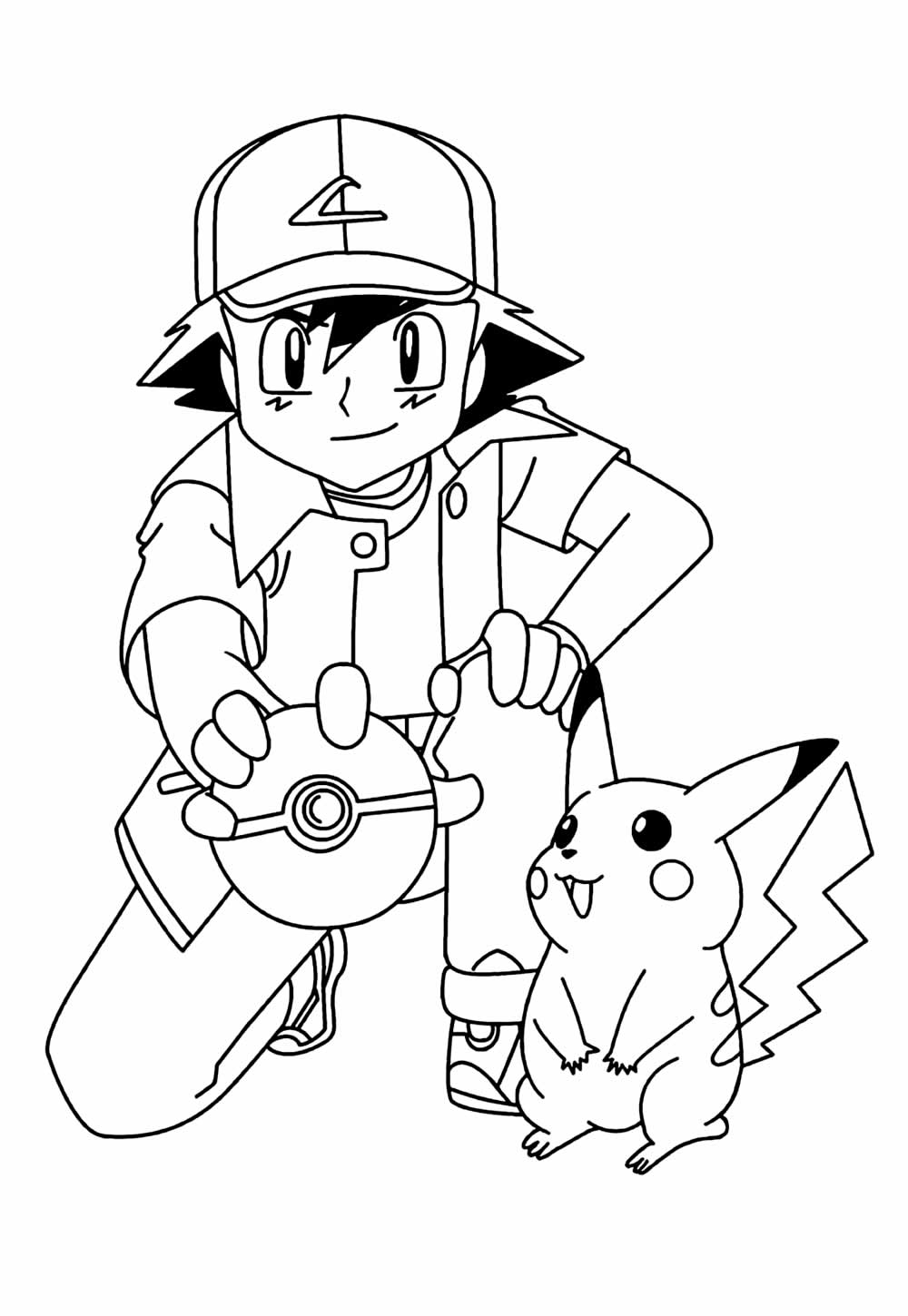 Desenho de Ash para colorir