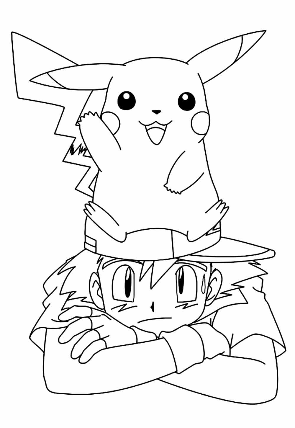 Desenho de Ash para pintar