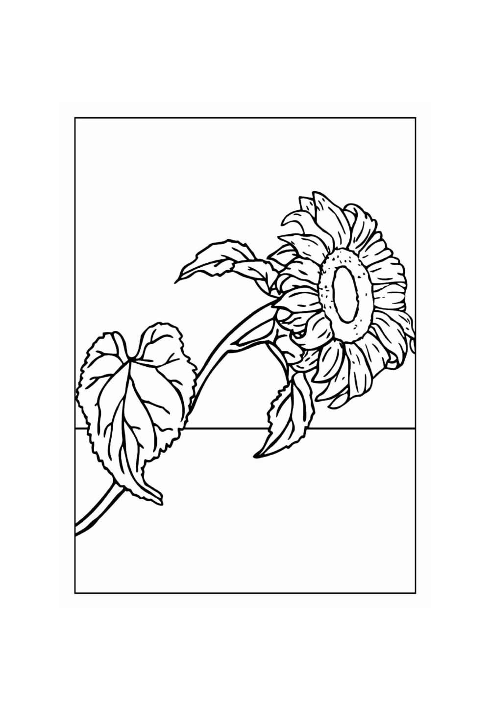 Desenho para colorir de Girassol