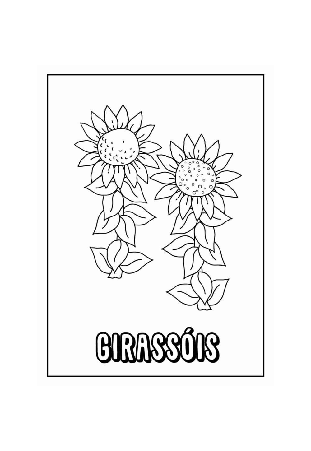 Desenho de Girassol para colorir