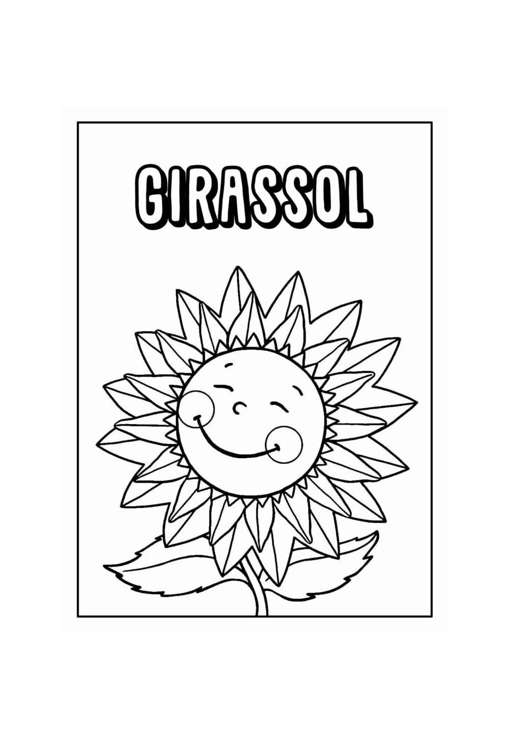 Girassol para pintar