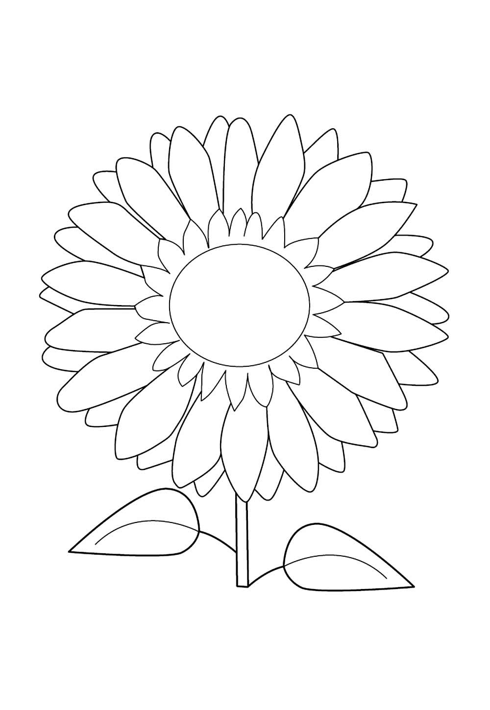Desenho de Girassol para colorir