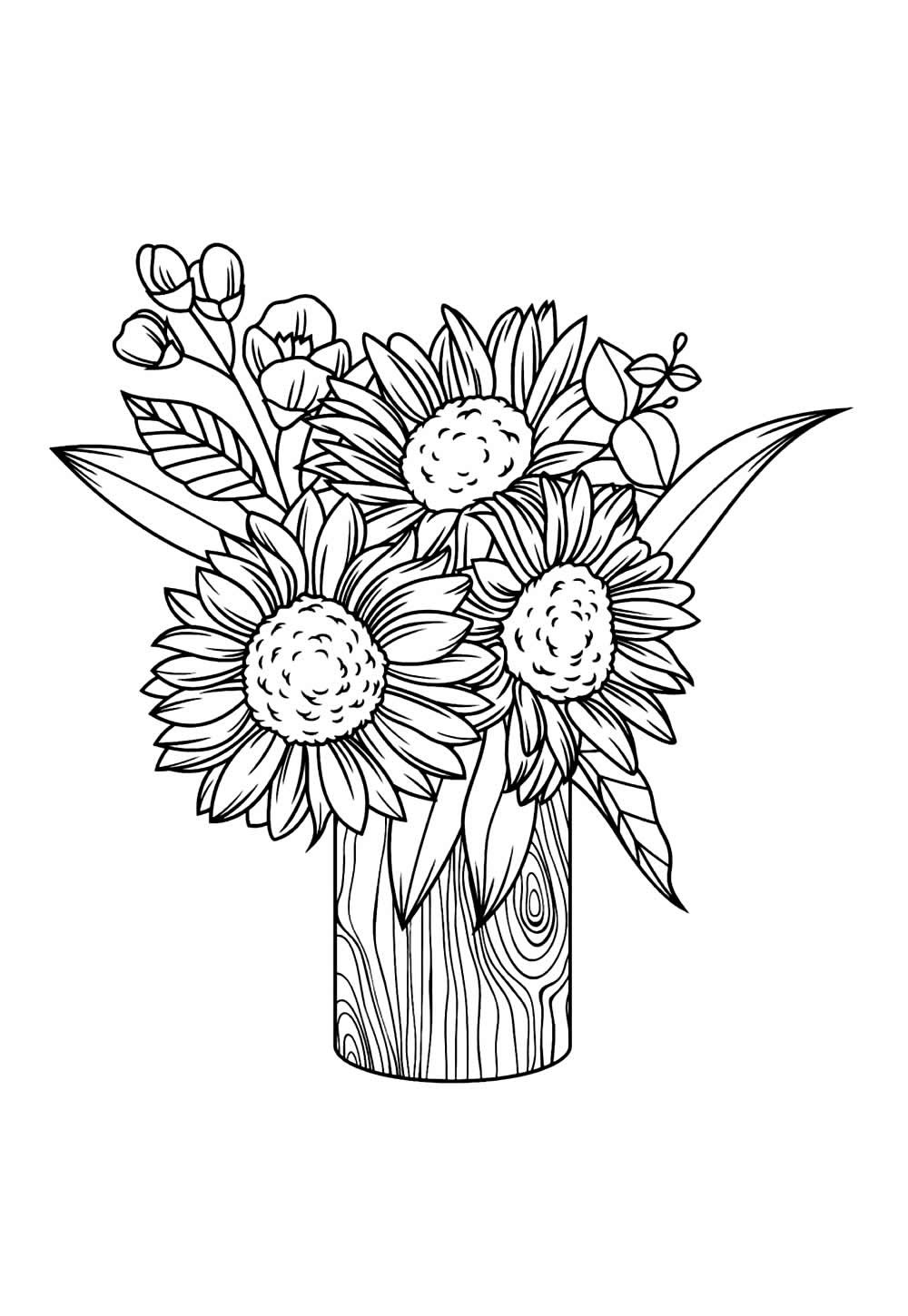 Girassol para pintar