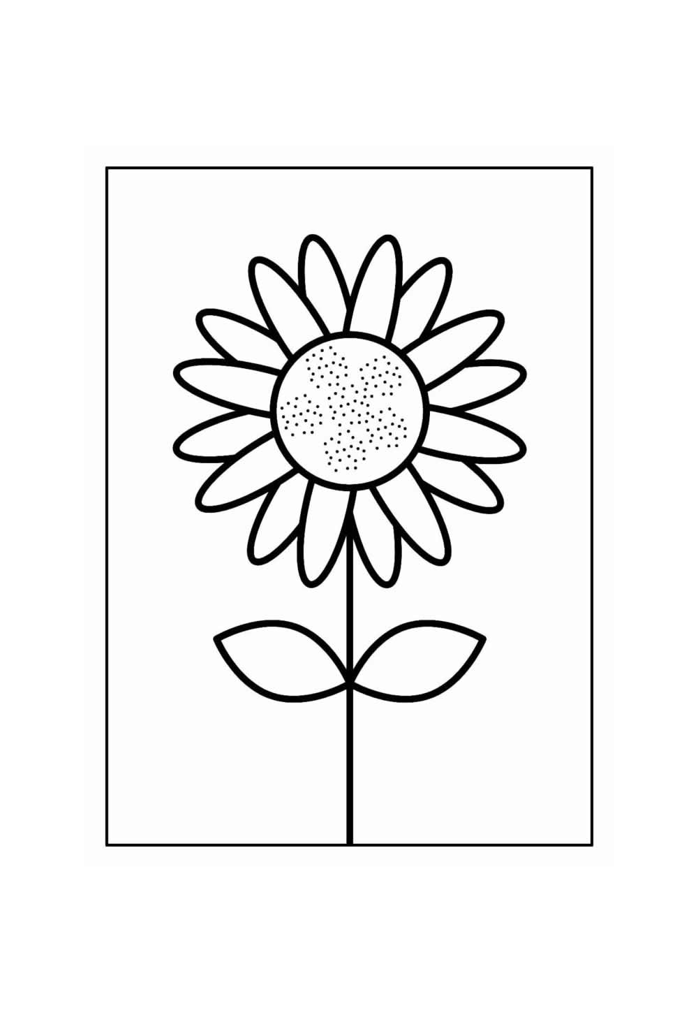 Desenho de Girassol para pintar