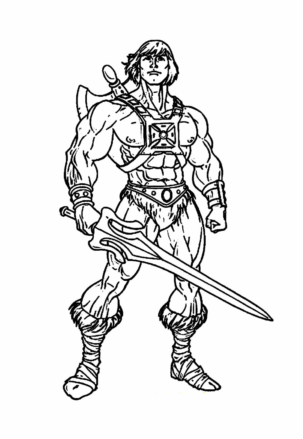 Desenho de He-Man para colorir