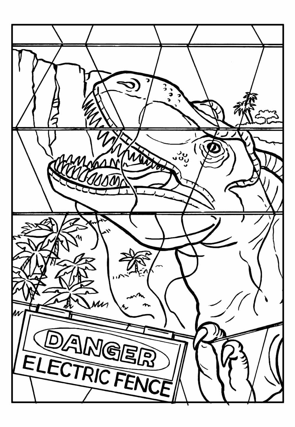Desenhos de Jurassic Park para colorir