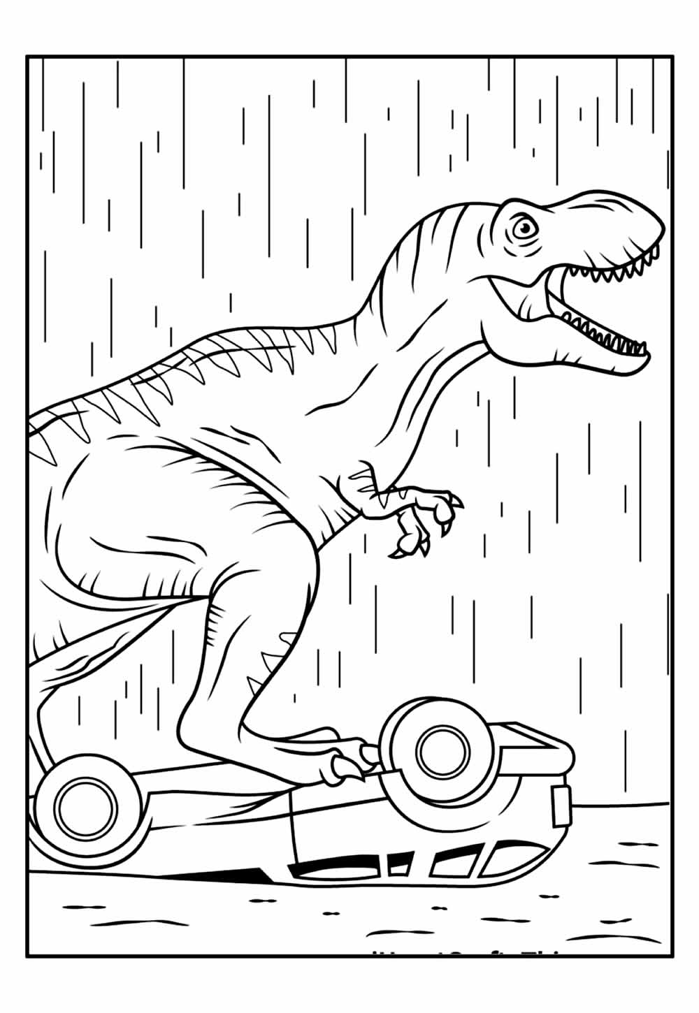Desenho de Jurassic Park para pintar