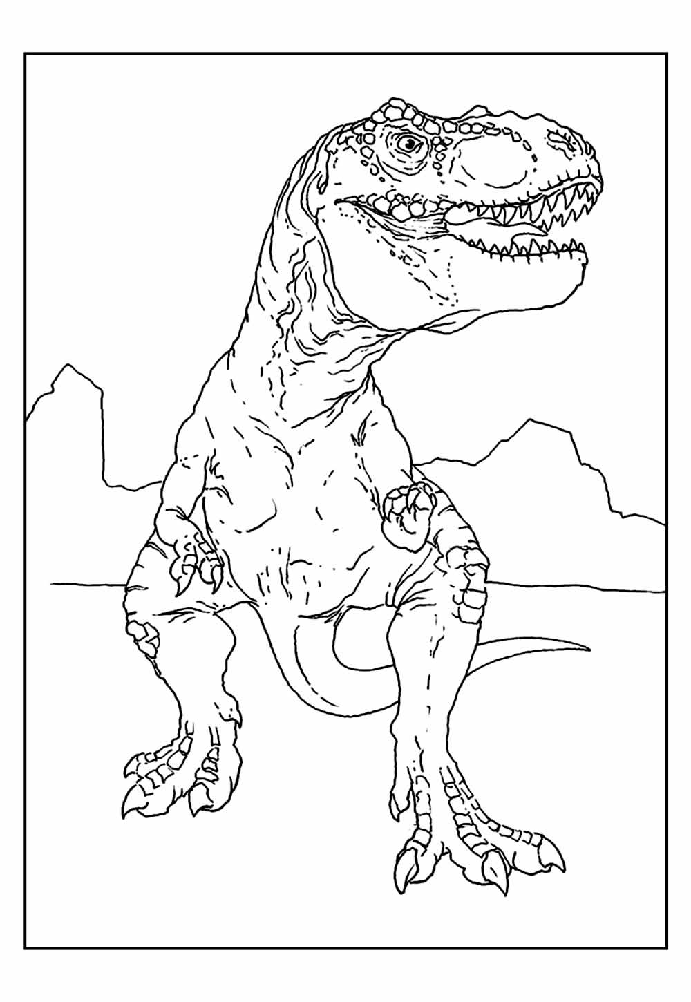 Desenho para pintar de Dinossauro