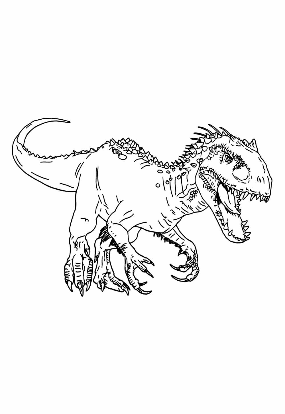 Desenho de T-Rex para colorir