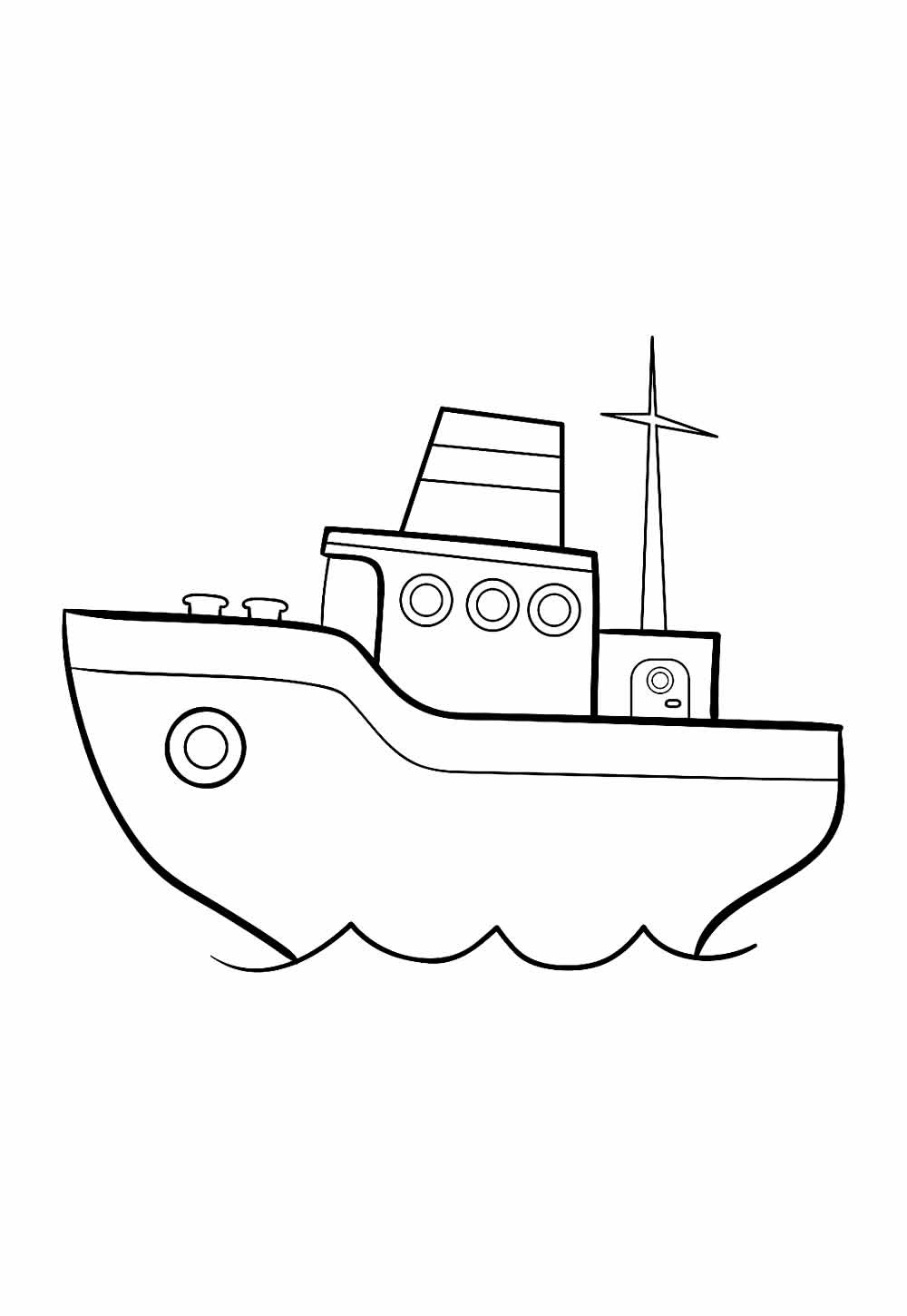 Desenho de Navio para colorir