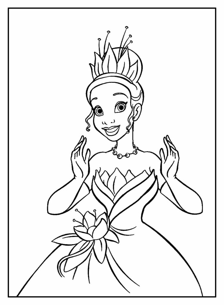 Desenhos da Tiana para pintar