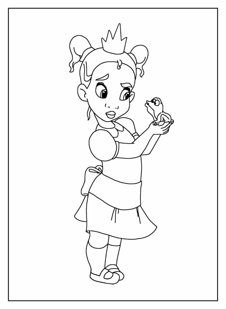 Desenhos para colorir de a princesa e o sapo para colorir 