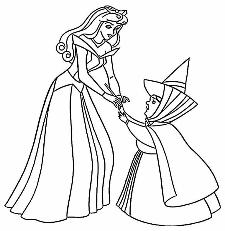 Desenhos da Bela Adormecida para colorir - Bora Colorir