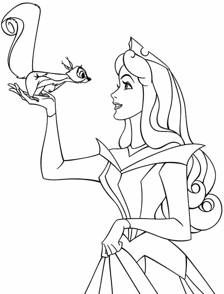 Desenhos da Bela Adormecida para colorir - Bora Colorir