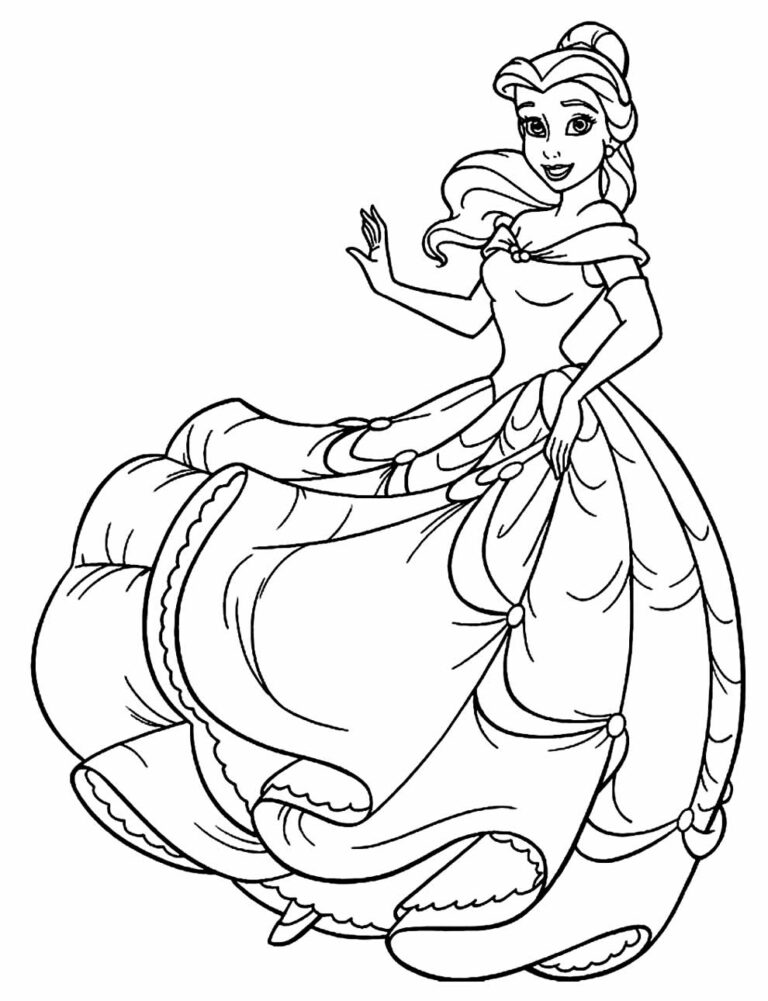 Desenhos da Bela e a Fera para colorir - Bora Colorir