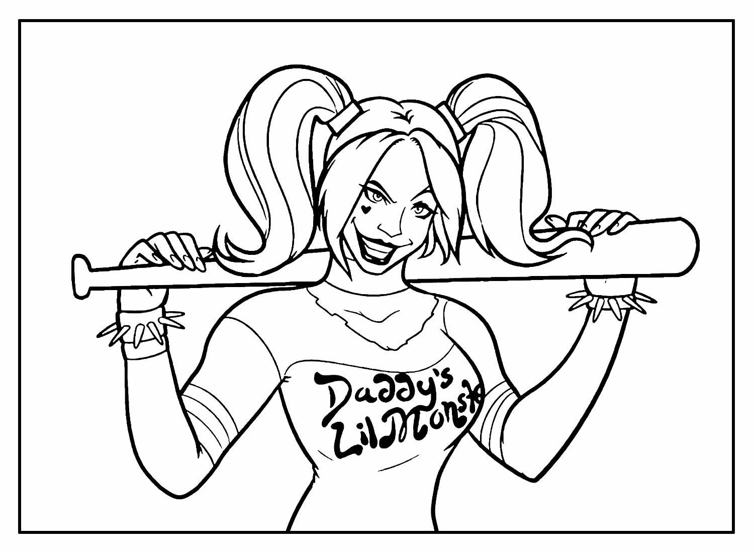 Desenhos da Arlequina para colorir - Bora Colorir