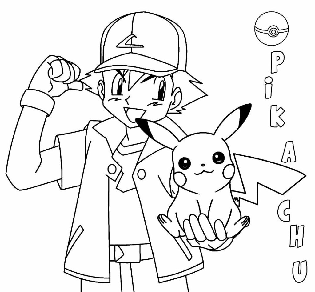 Desenhos de Pikachu para pintar