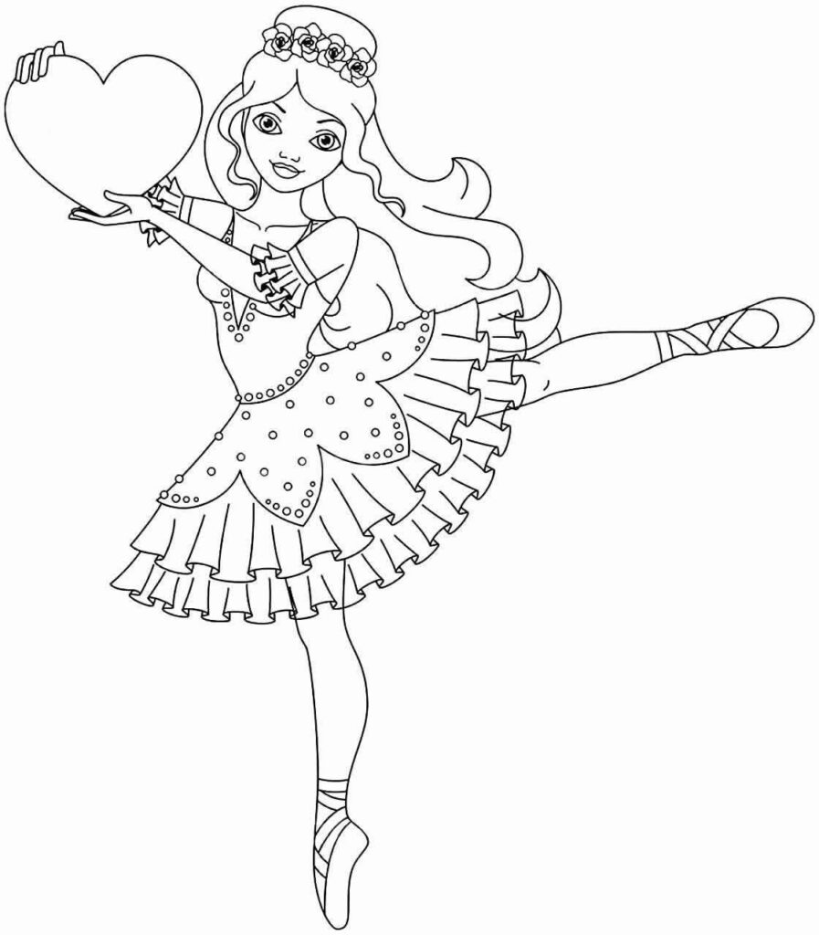 Desenhos de Bailarina Para Colorir e Imprimir - Pintar Grátis Online