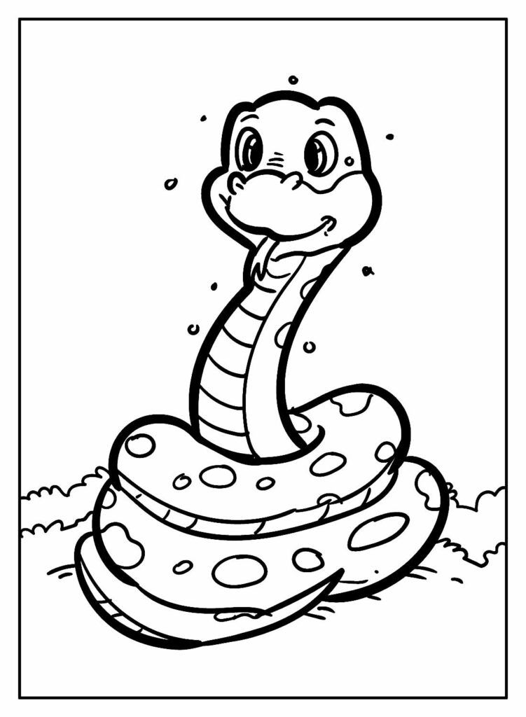 Cobra sorrindo para colorir - Imprimir Desenhos