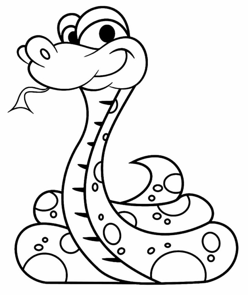 Muitos desenhos infantis para colorir desenho de cobra - Desenhos