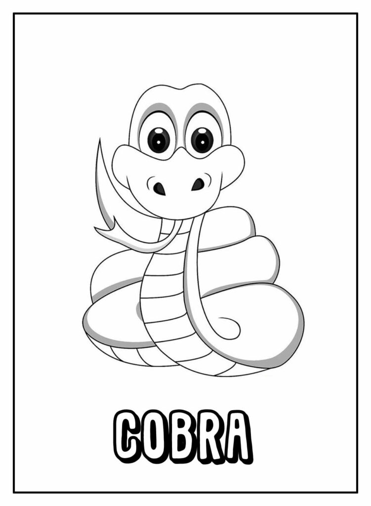 Desenhos de Cobra para Colorir e Pintar - Tudo Para Colorir