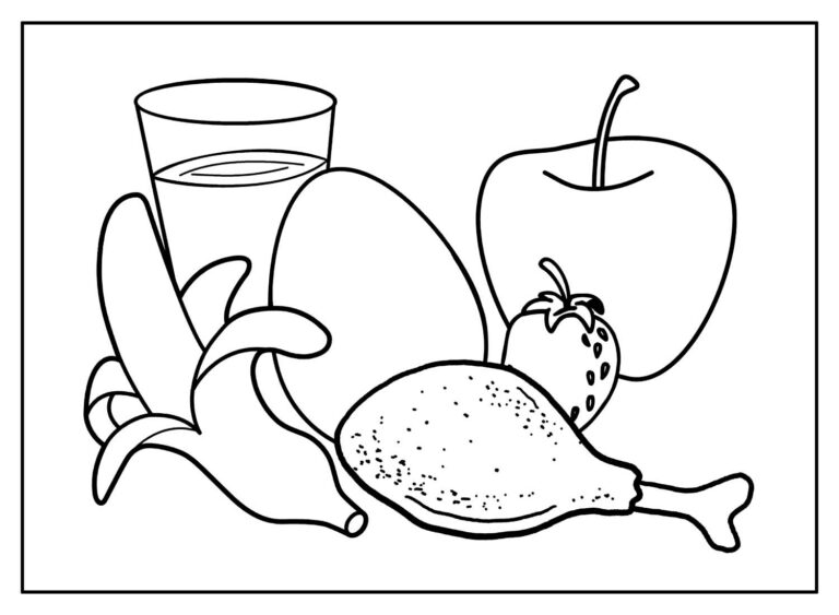 Desenhos de Comida para colorir - Bora Colorir