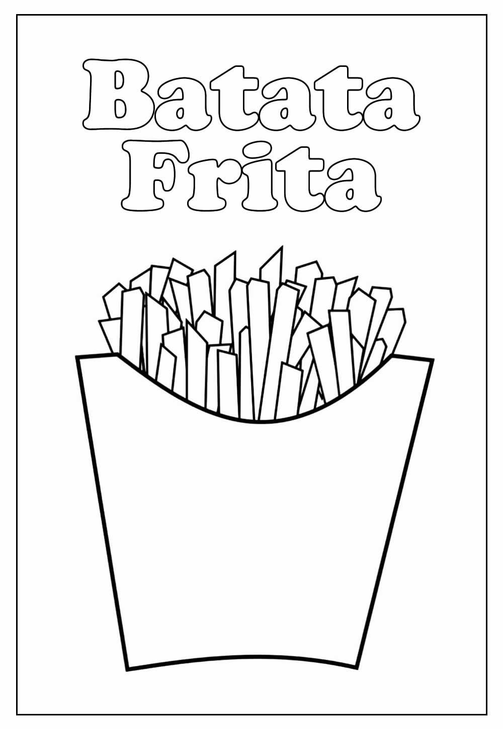 Desenho de Batata Frita