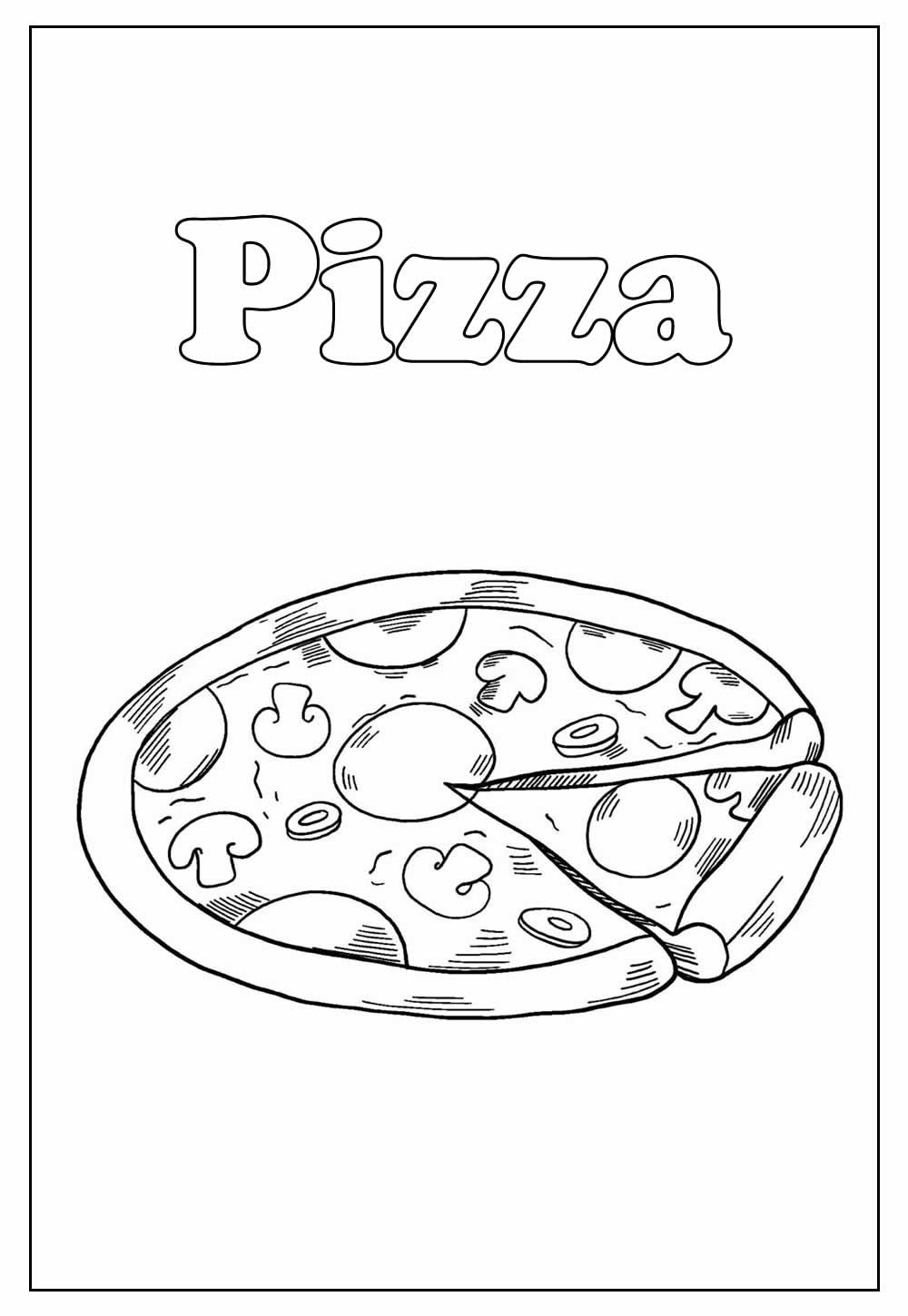 Desenho de Pizza