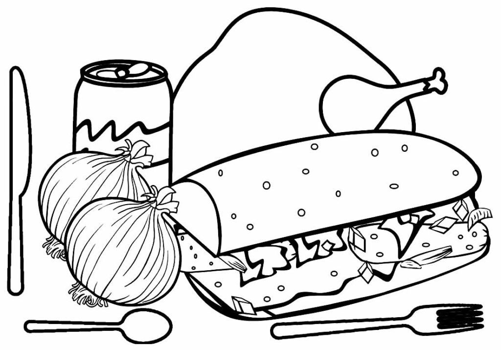 Desenhos para colorir Comida