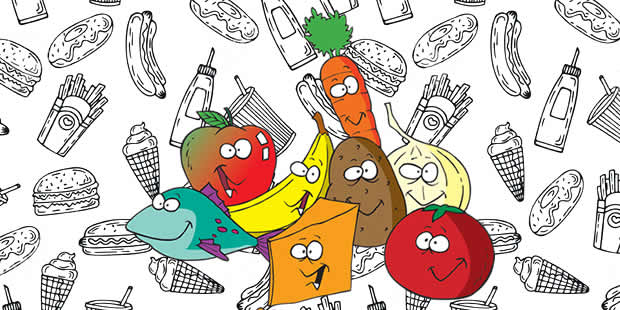 Desenhos de Comida para colorir