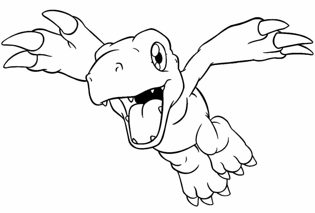 Desenhos para pintar e colorir Digimon