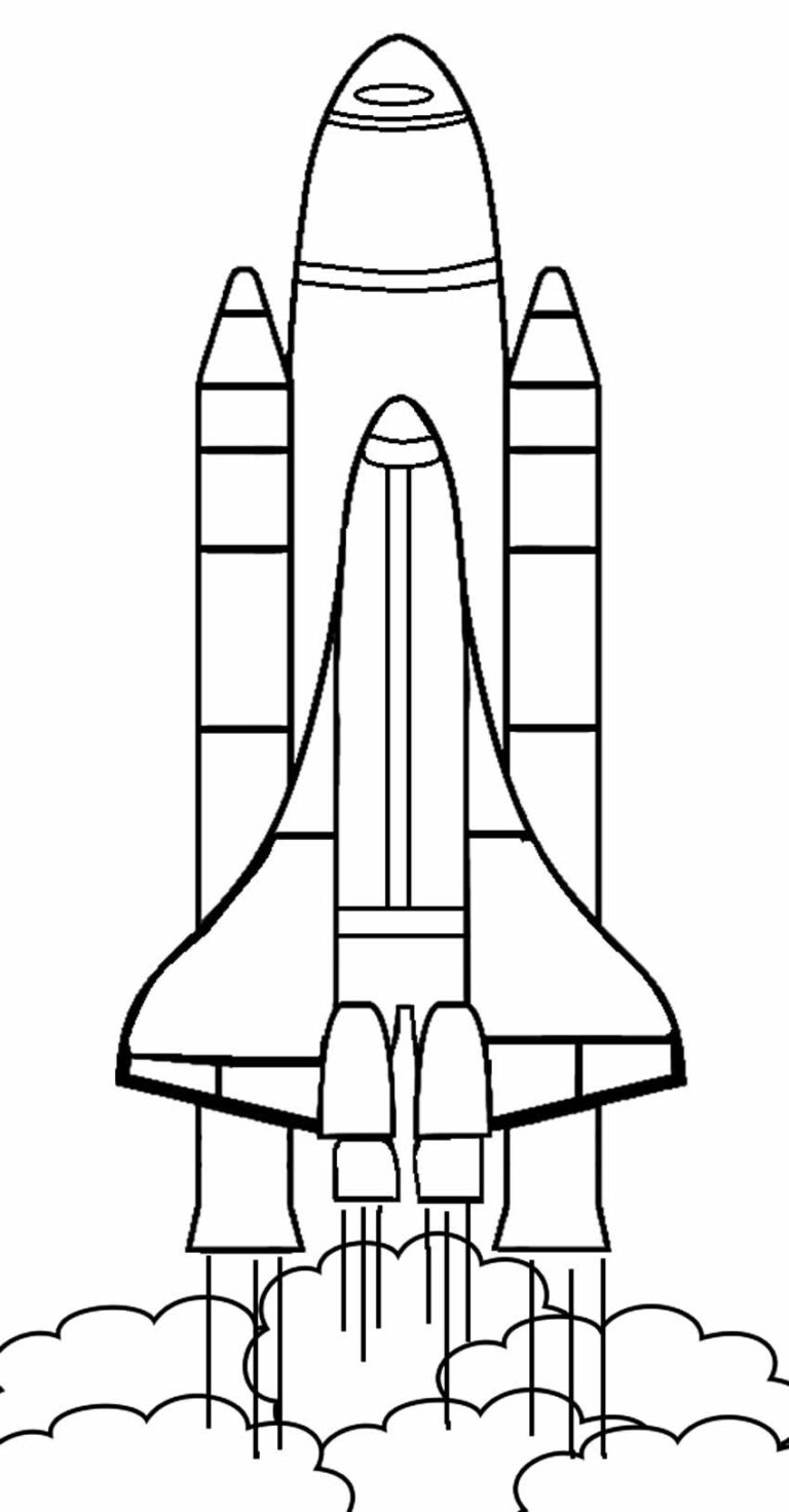Desenhos de Foguete para colorir - Bora Colorir