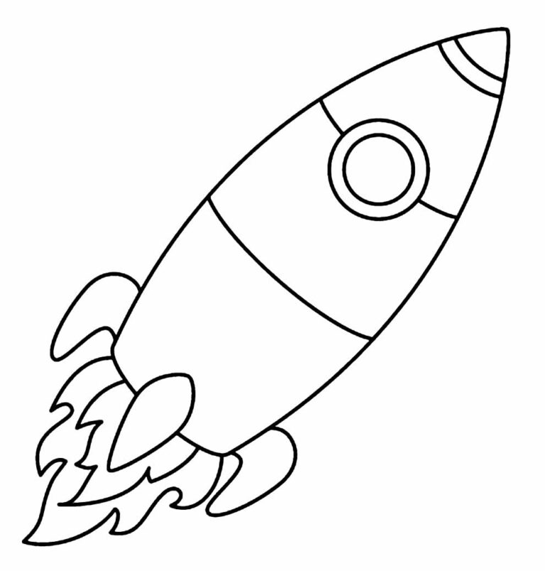 Desenhos de Foguete para colorir - Bora Colorir