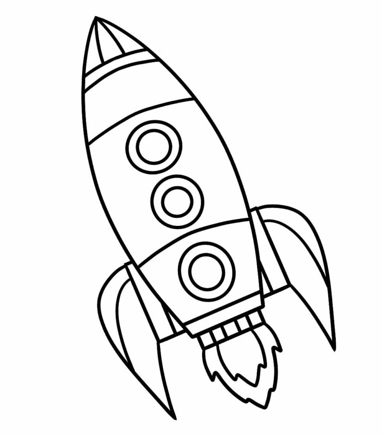 Desenhos de Foguete para colorir - Bora Colorir
