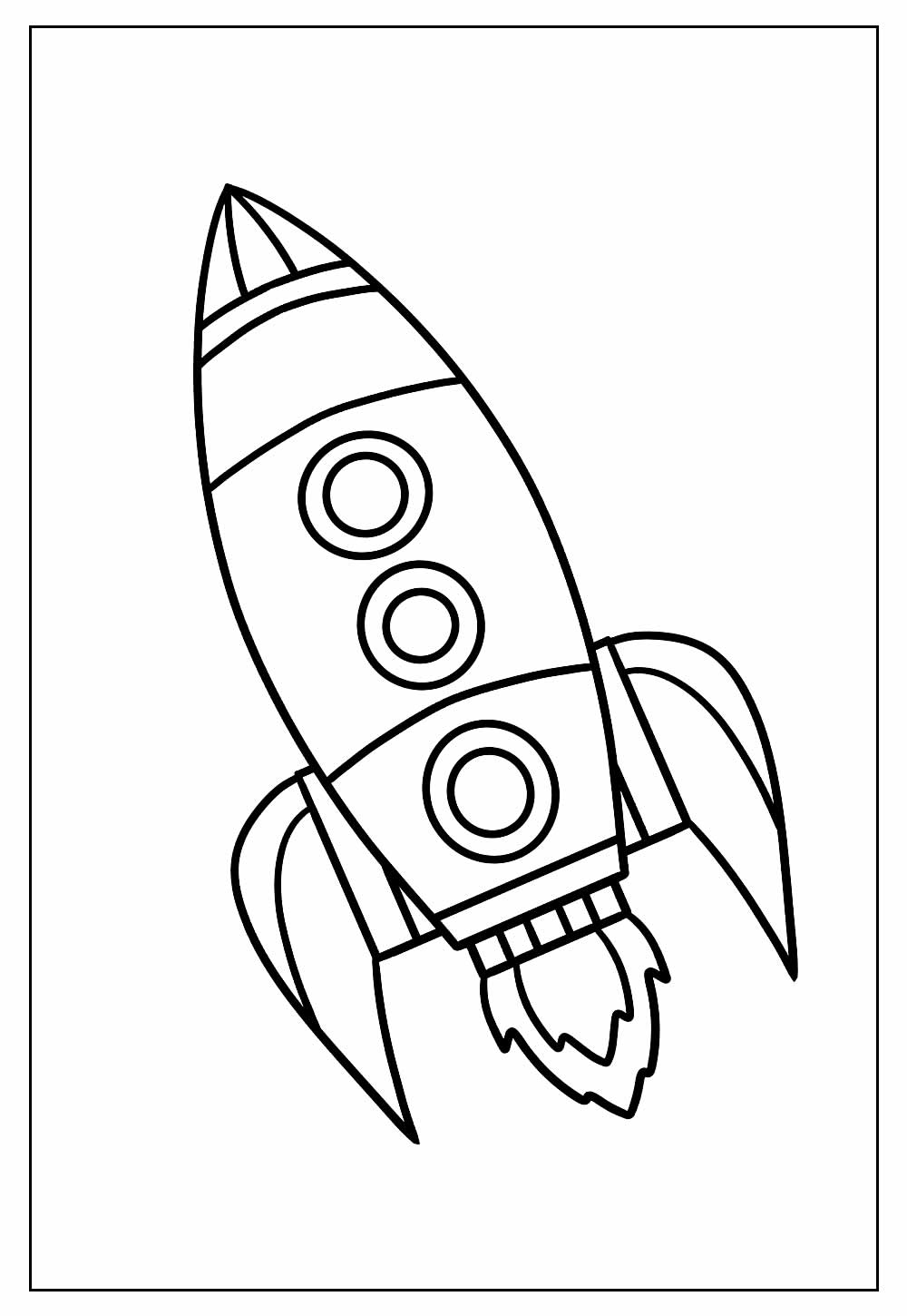 Desenho de Foguete Espacial para colorir