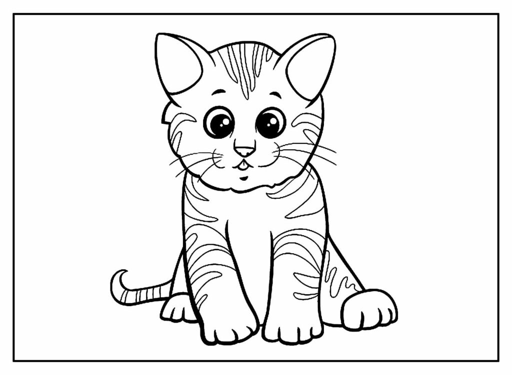 Desenho de Gatinho para colorir