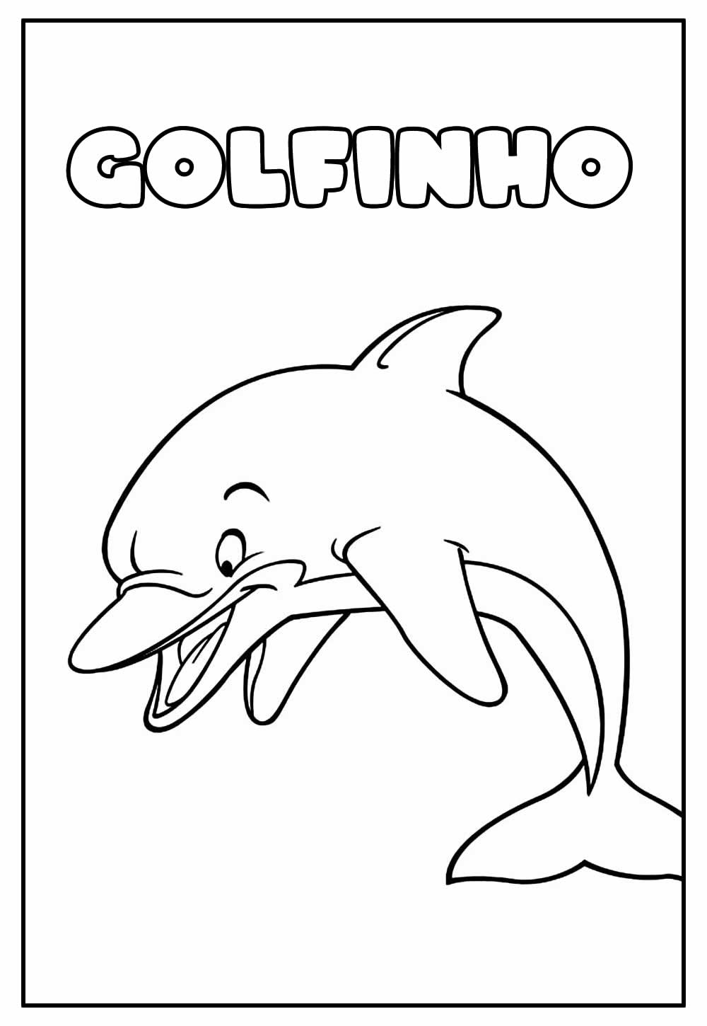 Desenho de Golfinho para pintar