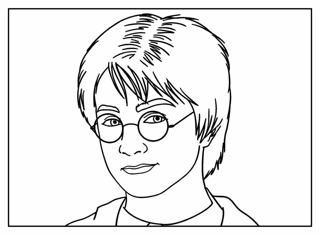 Imagem para colorir Harry Potter - Modelo para pintar