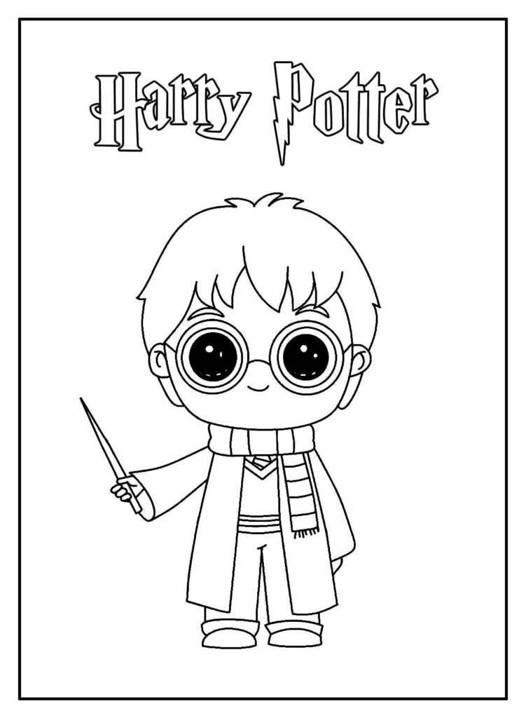 Desenho Educativo de Harry Potter