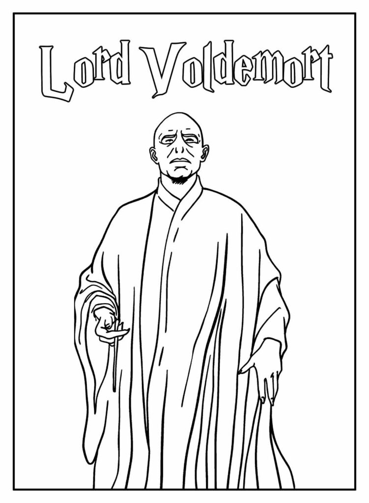 Desenho do Lord Voldemort para colorir