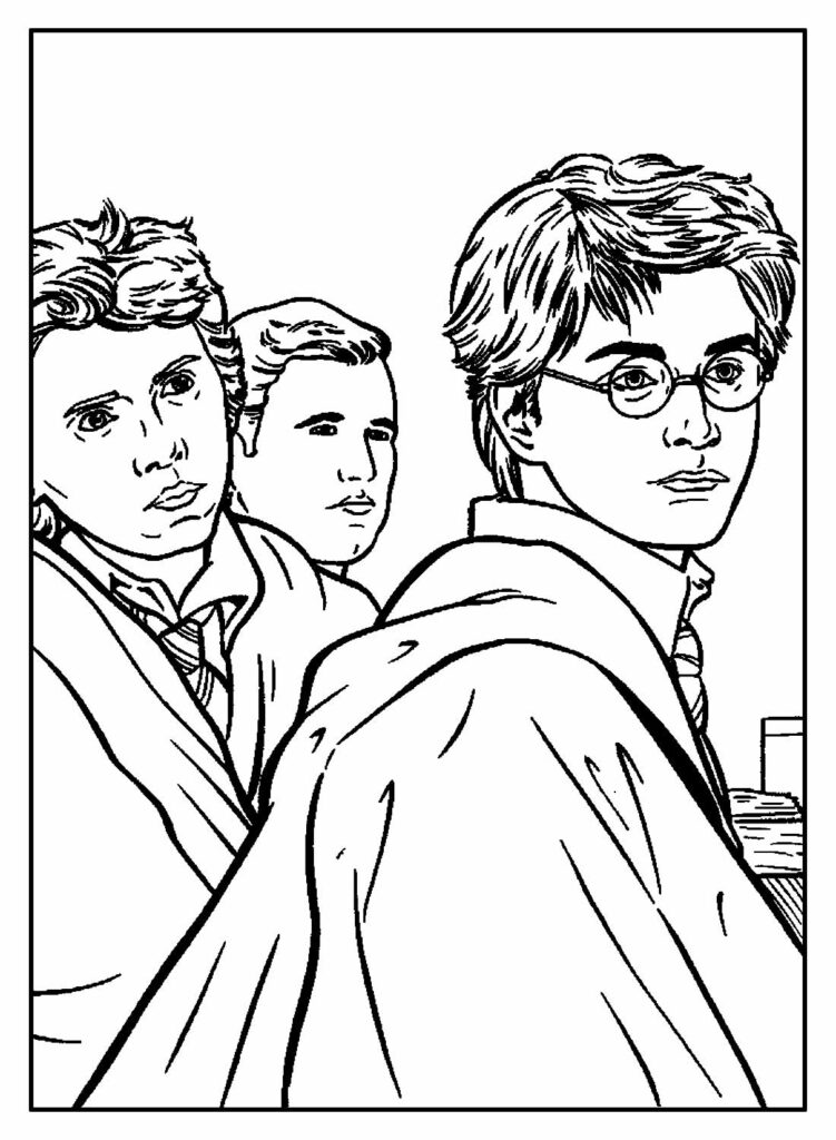 Desenho para pintar de Harry Potter